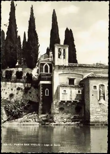 Cartolina Garda PUNTA SAN VIGILIO Lago di Garda 1960
