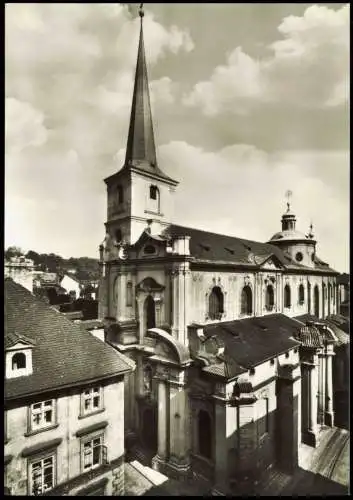 Postcard Prag Praha Bazilika sv. Tomáše, Thomasbasilika 1960