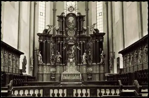Prüm Kirche Hochaltar mit Chorgestühl und Kaiser Lothargrab 1960