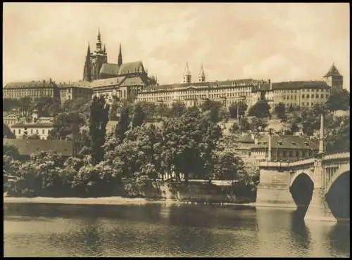 Burgstadt Prag  Hradčany Praha  Moldau  Gebäudekomplex des Hradschin 1963