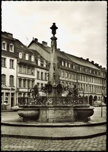 Ansichtskarte Saarbrücken Stadtteilansicht, St. Johanner-Brunnen 1960
