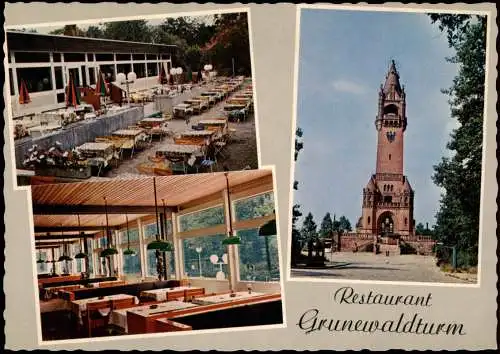 Ansichtskarte Grunewald-Berlin Restaurant Grunewaldturm 3 Bild Innen 1973
