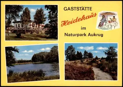Ansichtskarte Aukrug 3 Bild Gaststätte HEIDEHAUS - H. Sitzmann 1981
