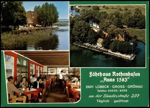 Groß Grönau (Kr. Lauenburg) Fährhaus Rothenhusen Luftbild 4 Bild 1979
