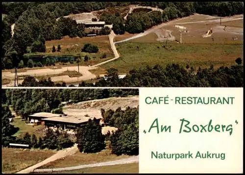 Ansichtskarte Aukrug 2 Bild Luftaufnahme Restaurant Am Boxberg 1979