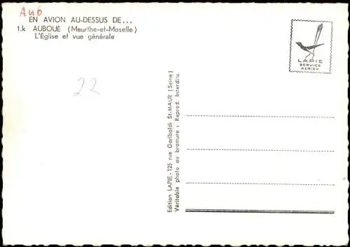 CPA Auboué Meurthe-et-Moselle EN AVION Luftbild 1969