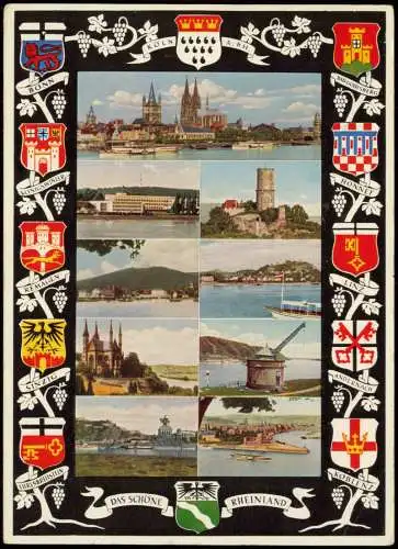 .Nordrhein-Westfalen Ansichten Wappen Bonn Köln Andernach uvm 1969
