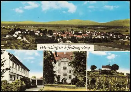 Munzingen-Freiburg im Breisgau Mehrbild Stadt Gebäude Weinberge 1978