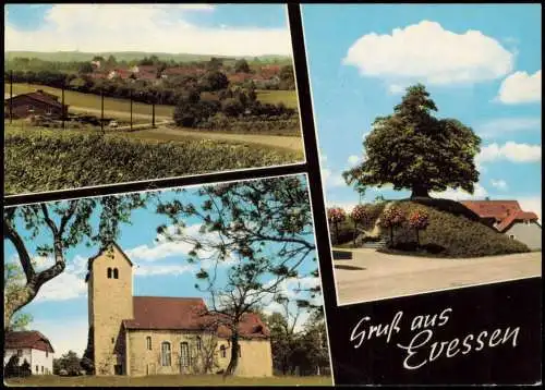 Ansichtskarte Evessen Lk Wolfenbüttel Kirche Baum Stadt - 3 Bild 1972