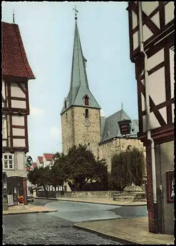 Ansichtskarte Melsungen Straßenpartie an der Stadtkirche 1978