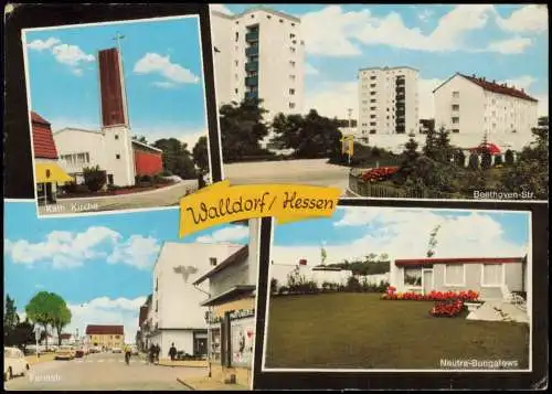 Walldorf (Hessen)-Mörfelden-Walldorf 4 Bild Kath. Kirche Beethoven-Straße 1977
