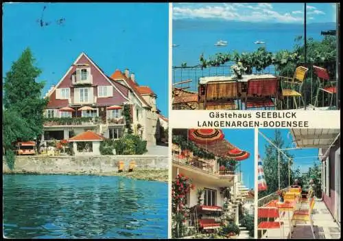 Ansichtskarte Langenargen am Bodensee 3 Bild Gästehaus SEEBLICK 1985