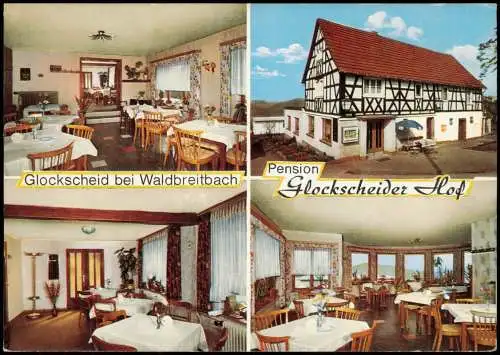 Ansichtskarte Glockscheid-Waldbreitbach Pension GLOCKSCHEIDER HOF 4 Bild 1972