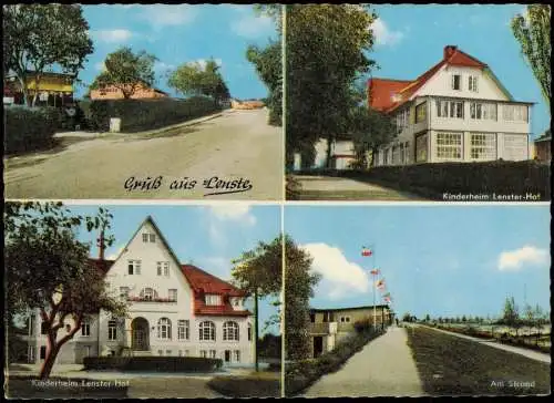 Ansichtskarte Lenste bei Grömitz 4 Bild Kinderheim Straße Strand 1978