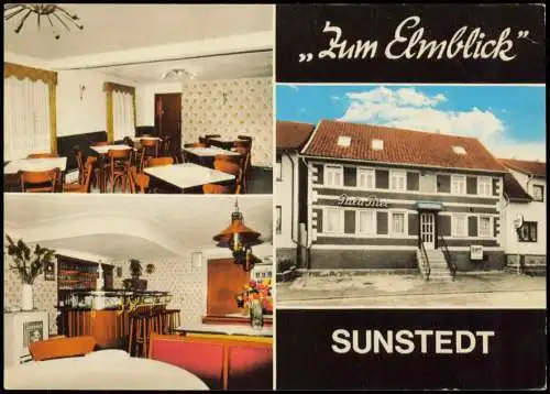 Sunstedt-Königslutter am Elm Gaststätte Zum Elmblick 3 Bild Gastraum 1978