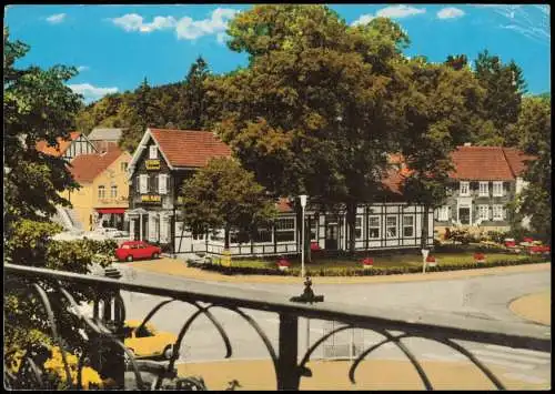 Ansichtskarte Wiehl Zentrum mit Blick auf Hotel Platte 1976