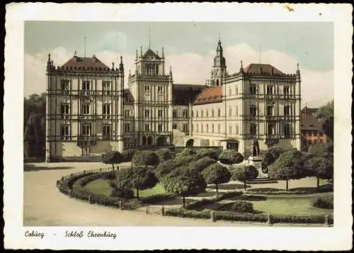 Ansichtskarte Coburg Schloss Ehrenburg 1957
