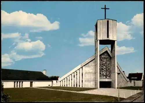 Ansichtskarte Korbach Partie an der Josefs-Kirche 1965