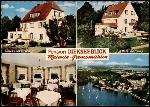 Bad Malente-Gremsmühlen-Malente Pension DIEKSEEBLICK (Mehrbildkarte) 1974