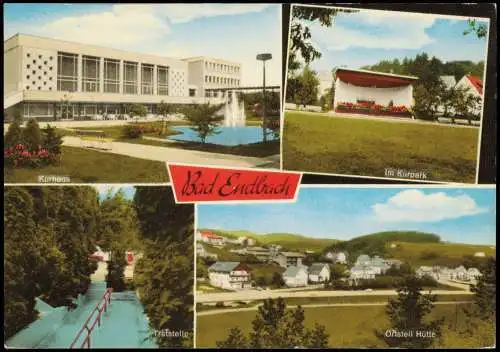 Bad Endbach Mehrbildkarte mit Kurhaus, Ortsteil Hütte, Tretstelle 1970