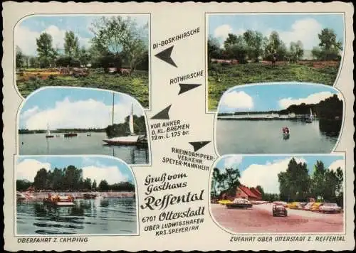 Otterstadt Mehrbildkarte mit Ortsansichten Gasthaus zum Reffental 1964