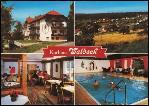 Ansichtskarte Dornstetten Kurhaus Waldeck mit Innenansichten 1981