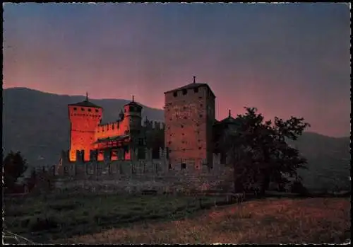 .Italien Italia Vallée d'Aoste pittoresque Castello di Fenis sec. XIV 1966