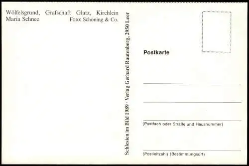 Wölfelsgrund Międzygórze Kirchlein Maria Schnee  Grafschaft Glatz 1960