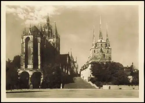 Ansichtskarte Erfurt Dom 14,/15. Jh. u. Severikirche Stimmungsbild 1961