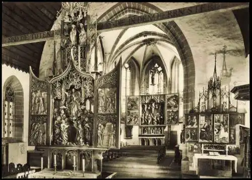 Ansichtskarte Creglingen Herrgottskirche Innenansicht 1969