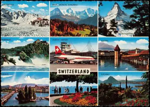 .Schweiz Mehrbild Switzerland Zürich Luzern Rheinfall Matterhorn uvm 1968