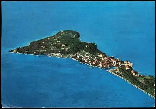 Cartolina Sirmione Luftbild Lago die Garda 1963  gel. Par Avion