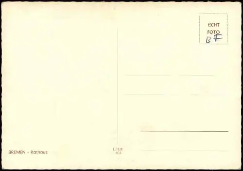 Ansichtskarte Bremen Partie am Rathaus 1955