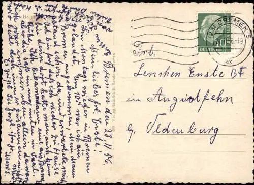 Ansichtskarte Bremen Rathaus mit Roland Denkmal 1956