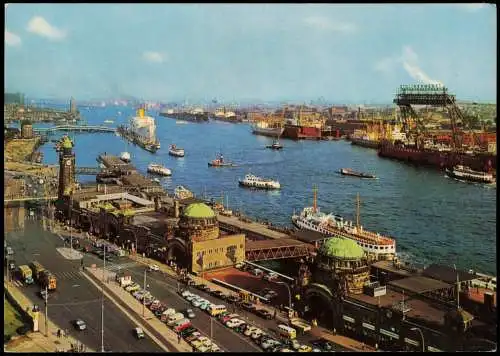 Ansichtskarte St. Pauli-Hamburg Blick auf die Landungsbrücken 1978