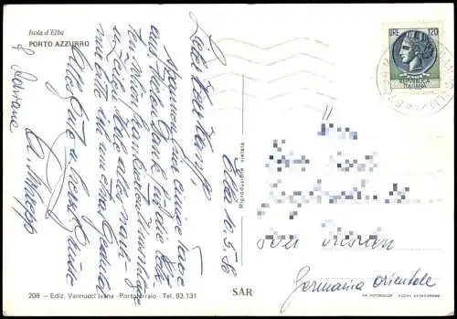 Cartolina Isola Insel ELBA Porto Azzurro 1980