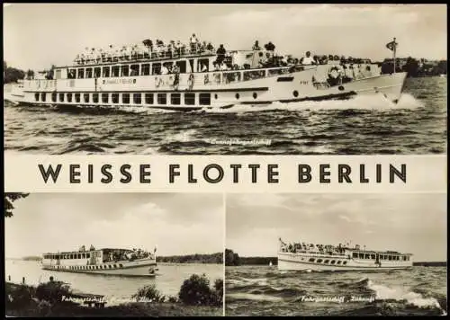 Ansichtskarte Berlin DDR Mehrbild-AK Schiffe der Weiße Flotte Berlin 1967