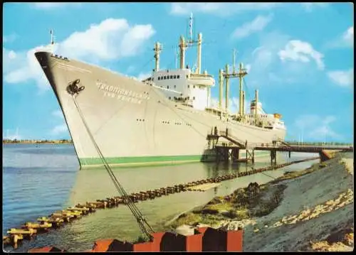 Ansichtskarte  Rostock-Schmarl - Traditionsschiff Typ Frieden 1971