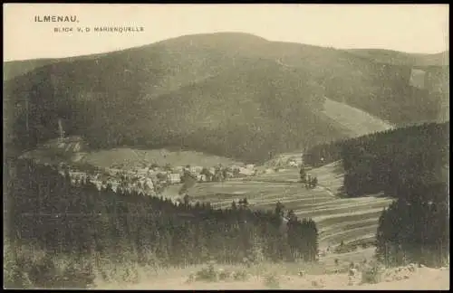 Ansichtskarte Ilmenau Blick von der Marienquelle 1910
