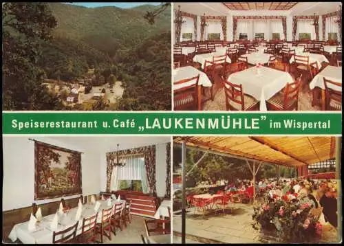 Ansichtskarte Lorch (Rheingau) Café LAUKENMÜHLE Mehrbild 1963