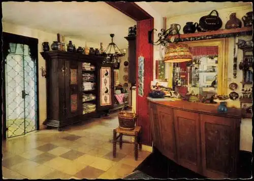 Ansichtskarte Erdhausen-Gladenbach Künstlerhaus Lenz Theke Innen 1969