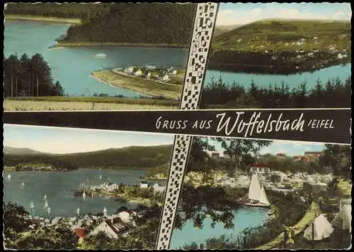Ansichtskarte Woffelsbach-Simmerath Mehrbild Rursee Campingplatz 1972