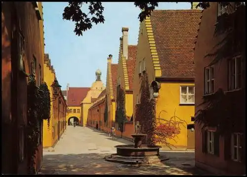 Ansichtskarte Augsburg Partie an der Fuggerei 1980