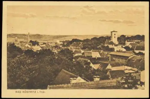 Ansichtskarte Bad Köstritz Blick über die Stadt 1926