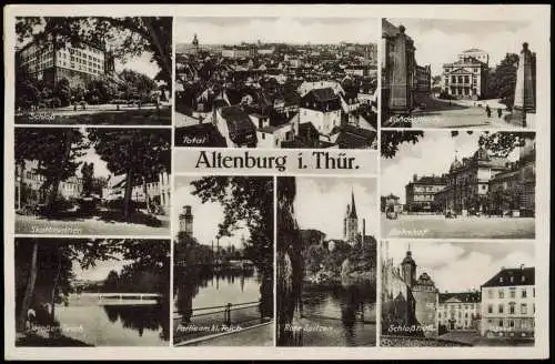 Ansichtskarte Altenburg Mehrbildkarte Skatbrunnen Total uvm 1941