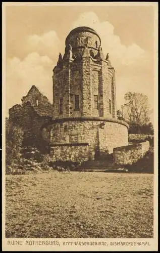 Steinthaleben-Kyffhäuserland Ruine Rothenburg und Bismarckdenkmal 1928