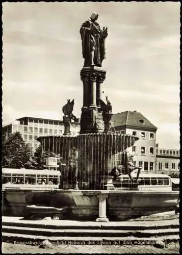 Braunschweig Standbild Heinrich des Löwen auf dem Hagenmark 1962