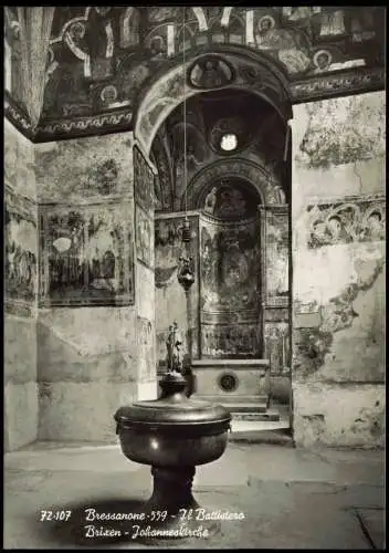 Cartolina Brixen Bressanone Il Battistero Brixen-Johanneskirche 1960