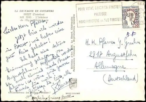 CPA Brest Intérieur de Eglise Saint-Louis 1960