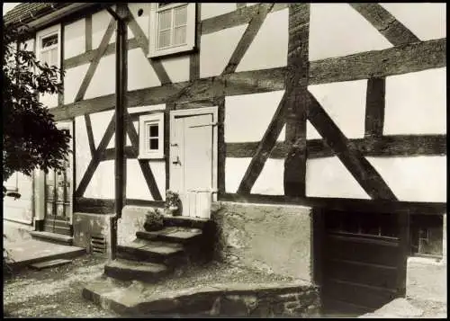 Holzhausen Hessen Flammersbacher Str. Eingangsseite Fachwerkhaus   1960
